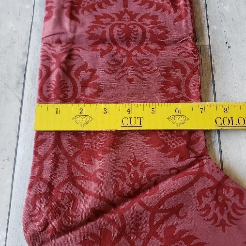 Restoration Hardware (set of 2) Red Thai Silk Christmas Stockings